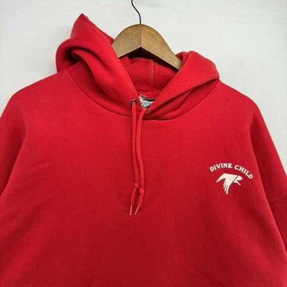 Vintage Divine Child Sweatshirt Men's 2XL Red Hoodie USA made 80s 90s Falcons - Picture 1 of 13